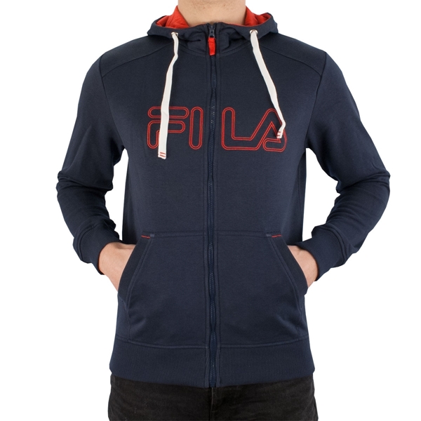 Image de Fila Vintage - Sweat à capuche zippé Waine - Bleu marine