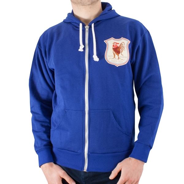 Image de TOFFS - France 1924 Rugby Sweat a Capuche Zippé - Bleu