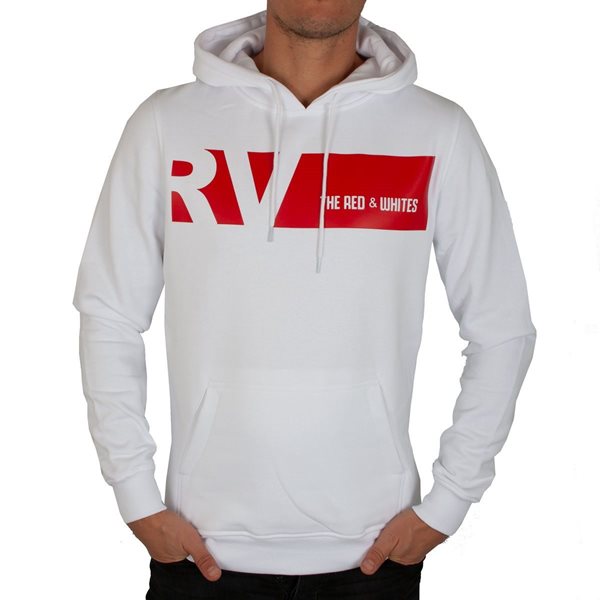 Image de Rugby Vintage- Sweat A Capuche Colour Banner Angleterre - Blanc/Rouge