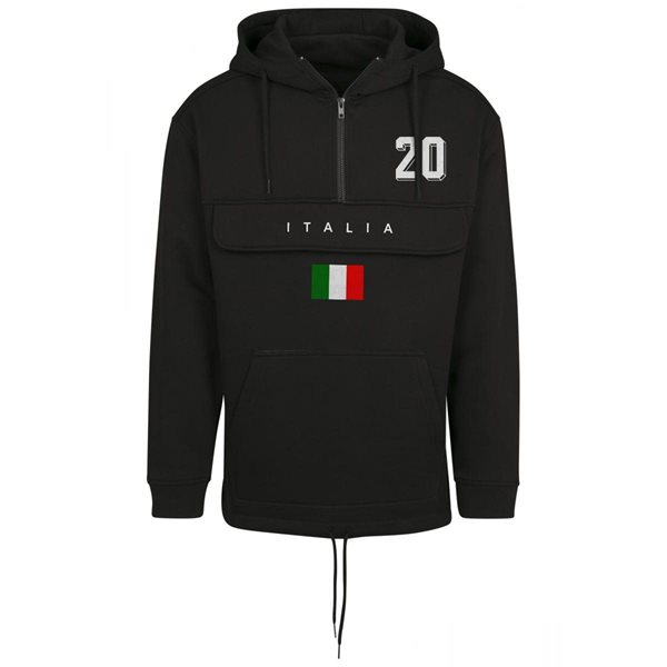 FC Eleven - Italia Flag Anorak Hoodie - Black