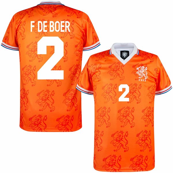 Holland Retro Shirt WK 1994 + F. De Boer 2