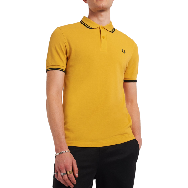 Fred Perry - Twin Tipped Polo Shirt - Gold/ Black