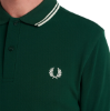 Fred Perry - Twin Tipped Polo - Ivy Green/ Snow White