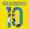 Zweden Retro Voetbalshirt 1970's + Ibrahimovic 10 (Photo Style)