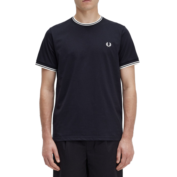 Fred Perry - Twin Tipped T-Shirt - Zwart