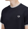 Fred Perry - Twin Tipped T-Shirt - Zwart
