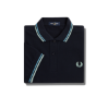 Fred Perry - Twin Tipped Polo Shirt - Navy/ Soft Blue/ Silver Blue