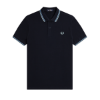 Fred Perry - Twin Tipped Polo Shirt - Navy/ Soft Blue/ Silver Blue