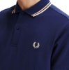 Fred Perry - Twin Tipped Poloshirt - French Navy/ Ice Cream