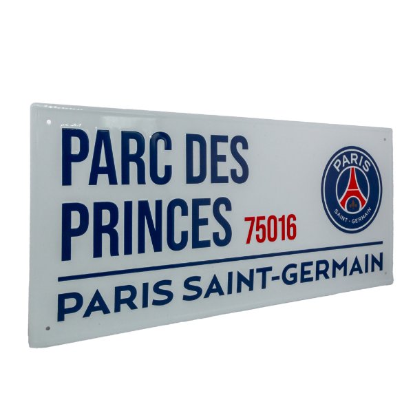 Paris Saint Germain Straatbord - Wit (40cm x 18cm)