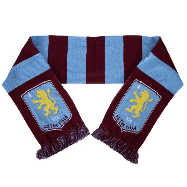 Aston Villa Retro Bar Scarf - Claret/ Blue