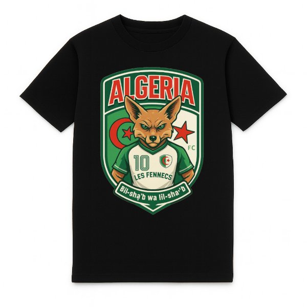 FC Eleven Algeria Les Fennecs Heavy T-Shirt- Black